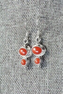 Coral & Sterling Silver Earrings - Verley Betone