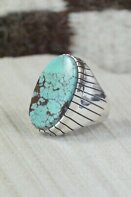 Navajo Turquoise and Sterling Silver Ring - Ray Jack - Size 10