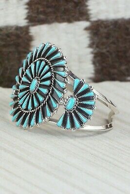 Turquoise & Sterling Silver Bracelet and Ring - Size 9 - Carlos Tsipa