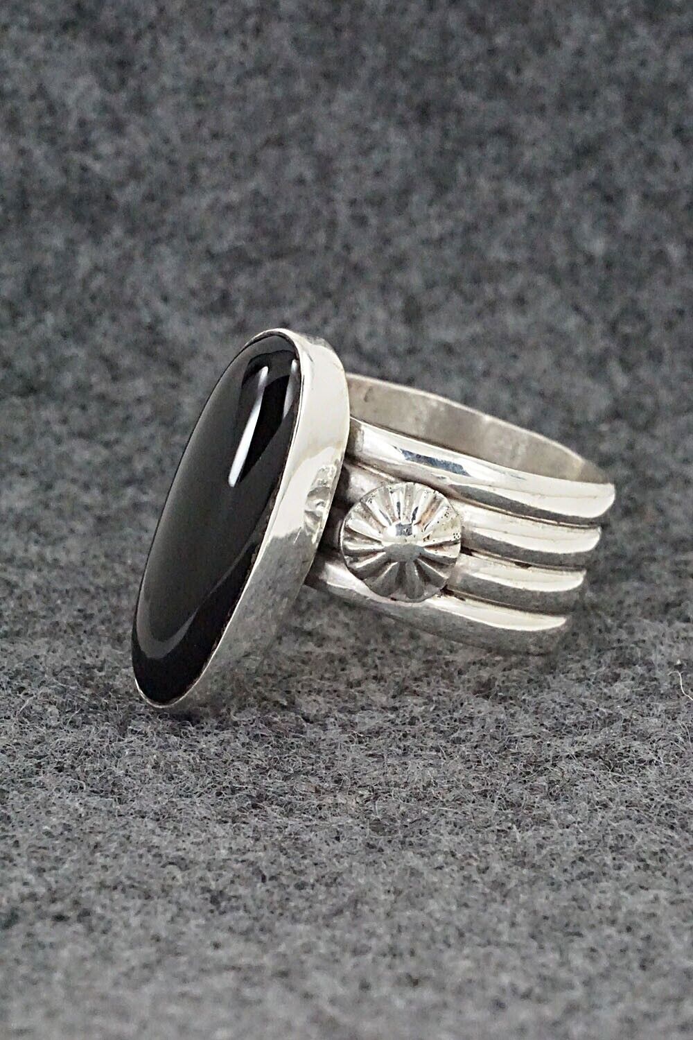 Onyx & Sterling Silver Ring - Ben Begay - Size 7.75
