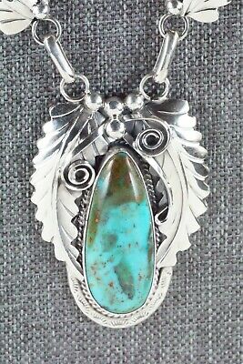 Turquoise and Sterling Silver Necklace - Davey Morgan