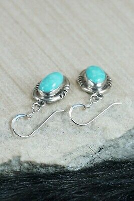 Navajo Turquoise & Sterling Silver Earrings - Jan Mariano