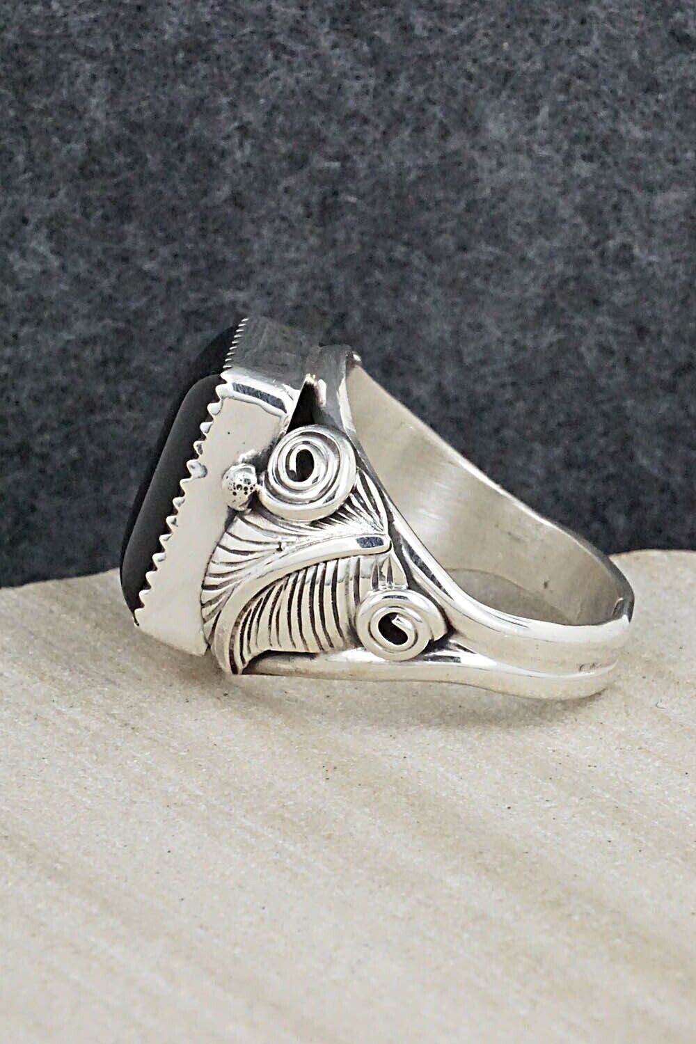 Onyx & Sterling Silver Ring - Darrell Morgan - Size 11