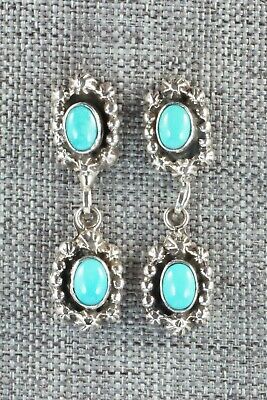 Turquoise & Sterling Silver Earrings - Loretta Smith