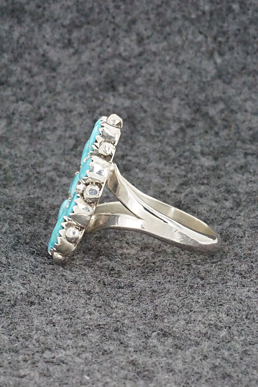 Turquoise and Sterling Silver Ring - Alicia Wilson - Size 8