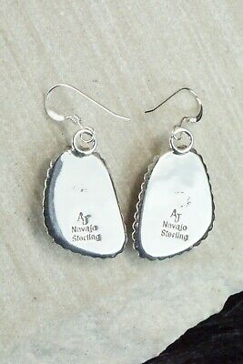 Turquoise & Sterling Silver Earrings - Alvin Joe