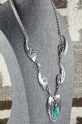 Turquoise and Sterling Silver Necklace - Davey Morgan