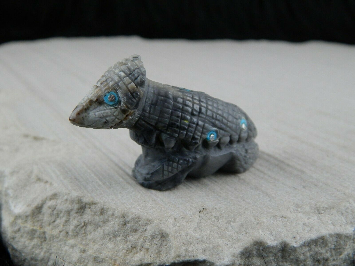 Lizard Zuni Fetish Carving - Kevin Allapowa - High Lonesome Trading