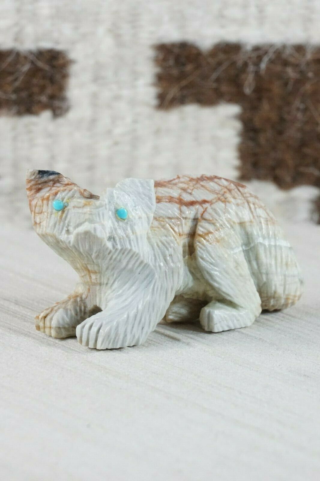 Wolf Zuni Fetish Carving - Ben Kaamasee - High Lonesome Trading