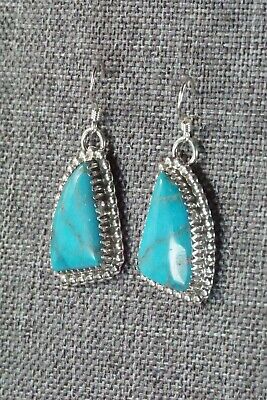 Turquoise & Sterling Silver Earrings - Alvin Joe