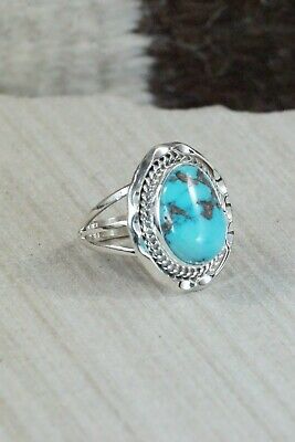 Turquoise & Sterling Silver Ring - Samuel Yellowhair - Size 6.75