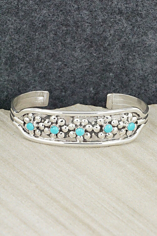 Turquoise & Sterling Silver Bracelet - Ronald Yatsattie