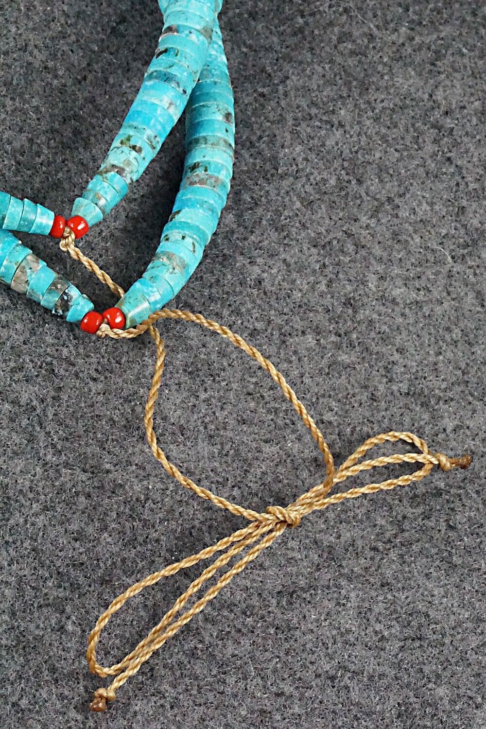 Turquoise & Spiny Oyster Necklace - Lupe Lovato