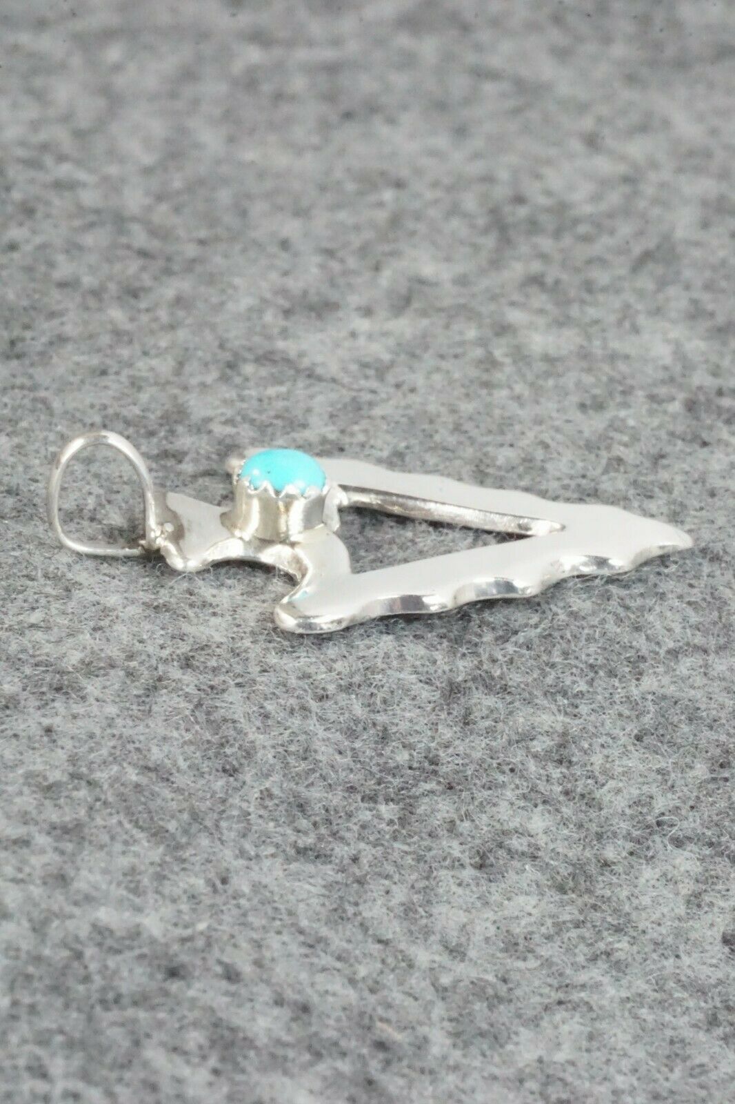 Turquoise & Sterling Silver Pendant - Navajo