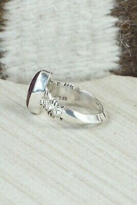 Spiny Oyster & Sterling Silver Ring - Andrew Vandever - Size 7.75