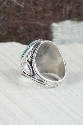 Turquoise & Sterling Silver Ring - Derrick Gordon - Size 10