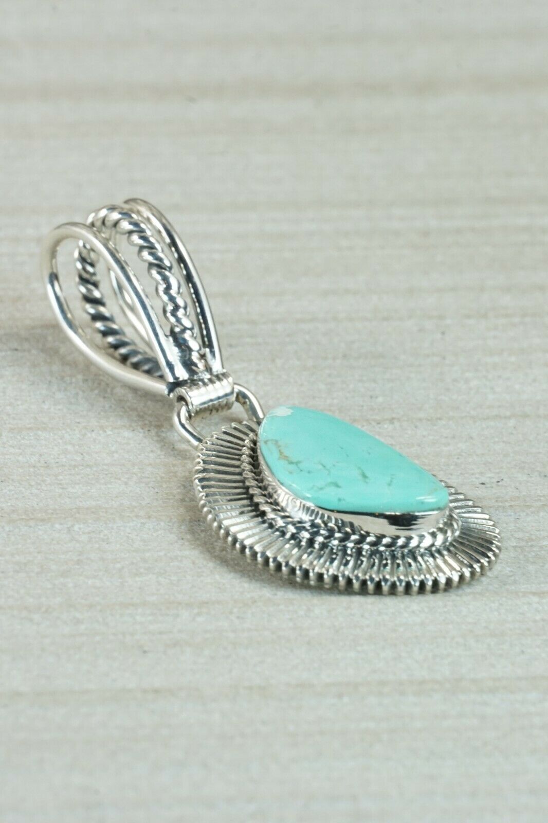 Navajo Turquoise and Sterling Silver Pendant - Native American