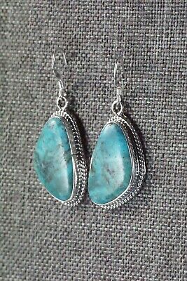 Turquoise & Sterling Silver Earrings - Lee Shorty