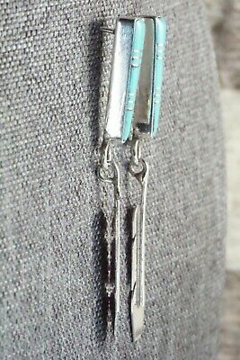 Turquoise & Sterling Silver Earrings - Terrence Panteah