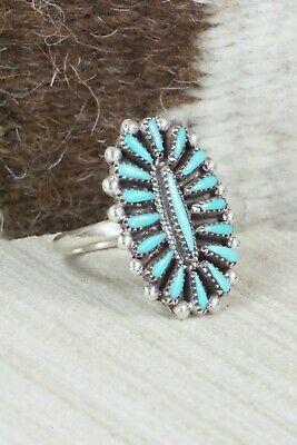 Turquoise & Sterling Silver Ring - Judy Wallace - Size 9