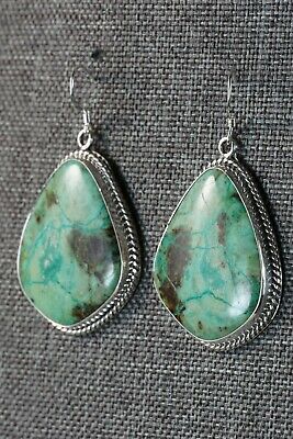 Navajo Turquoise & Sterling Silver Earrings - Freida Martinez