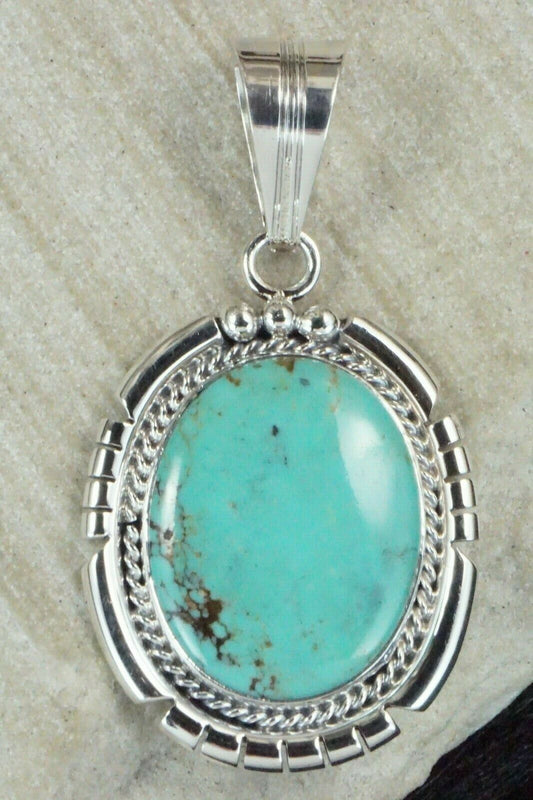 Turquoise & Sterling Silver Pendant - Samuel Yellowhair