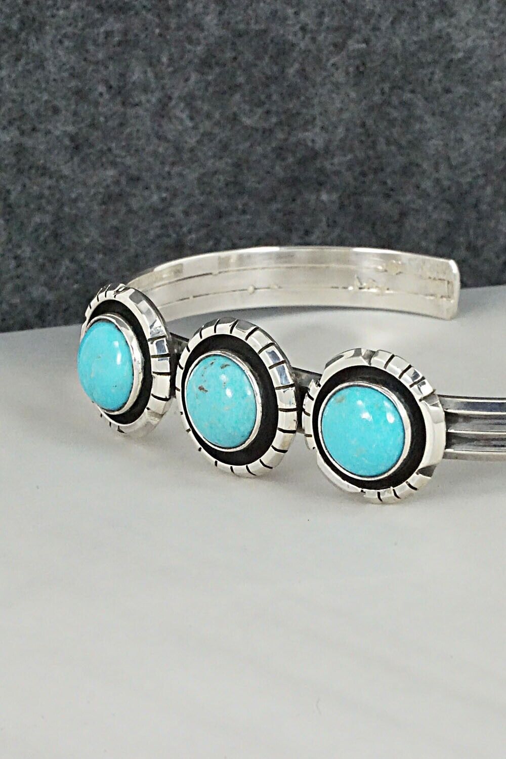 Turquoise & Sterling Silver Bracelet - Amos Begay