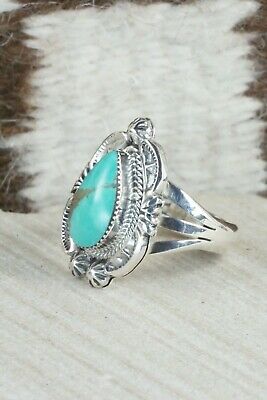 Turquoise & Sterling Silver Ring - Irvin Tsosie - Size 9