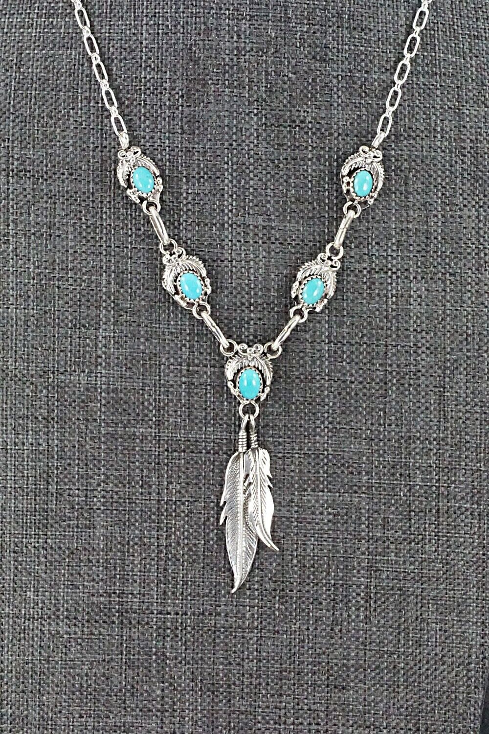 Turquoise & Sterling Silver Necklace - Verley Betone