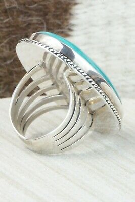 Turquoise & Sterling Silver Ring - Joe Paul - Size 9.5