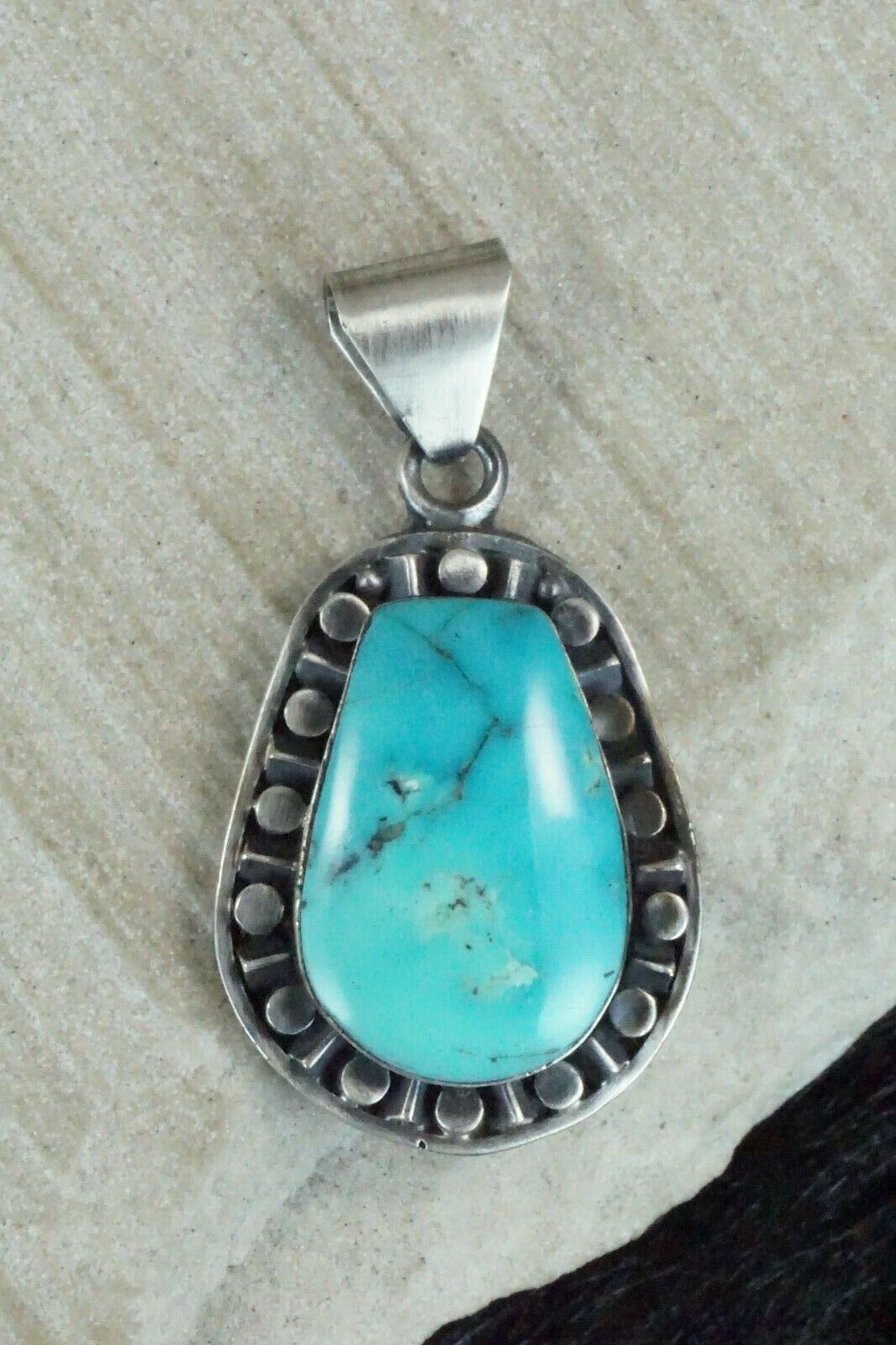 Turquoise and Sterling Silver Pendant - Sharon McCarthy