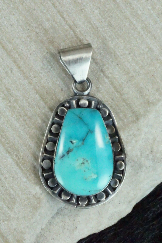 Turquoise and Sterling Silver Pendant - Sharon McCarthy