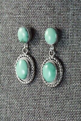 Navajo Turquoise and Sterling Silver Earrings - Verley Betone