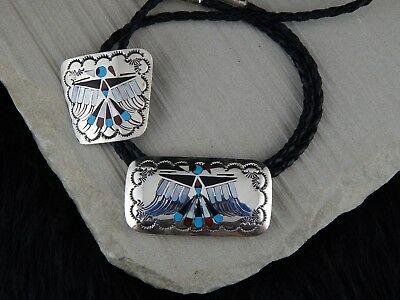 Navajo Bolo Tie & Buckle Sterling Silver - Jane Becenti - High Lonesome Trading