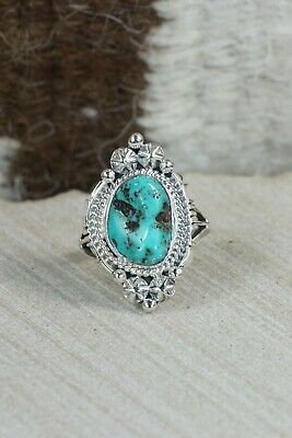 Navajo Turquoise & Sterling Silver Ring - Daniel Benally - Size 6.25