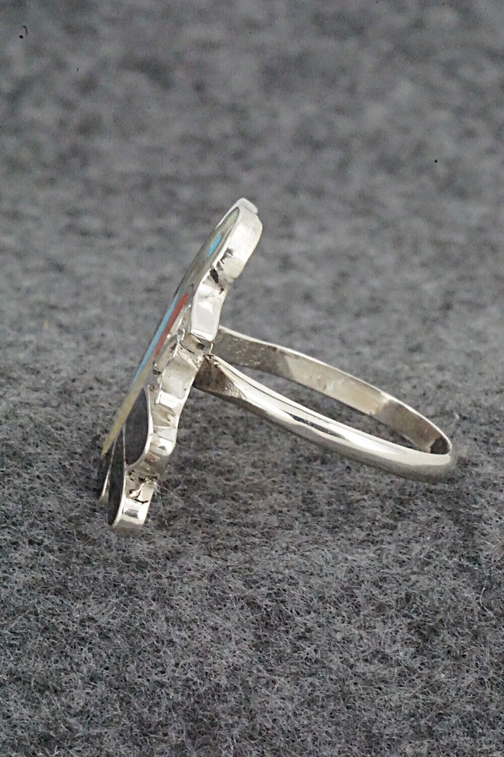 Multi Stone & Sterling Silver Ring - Lenora Gia - Size 8.5