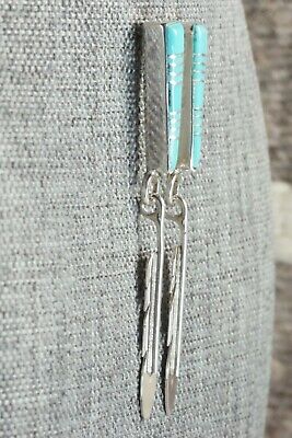 Turquoise & Sterling Silver Earrings - Terrence Panteah