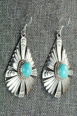 Turquoise and Sterling Silver Earrings - Henry Attakai