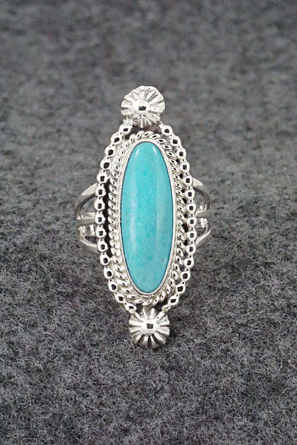 Turquoise & Sterling Silver Ring - Samuel Yellowhair - Size 6