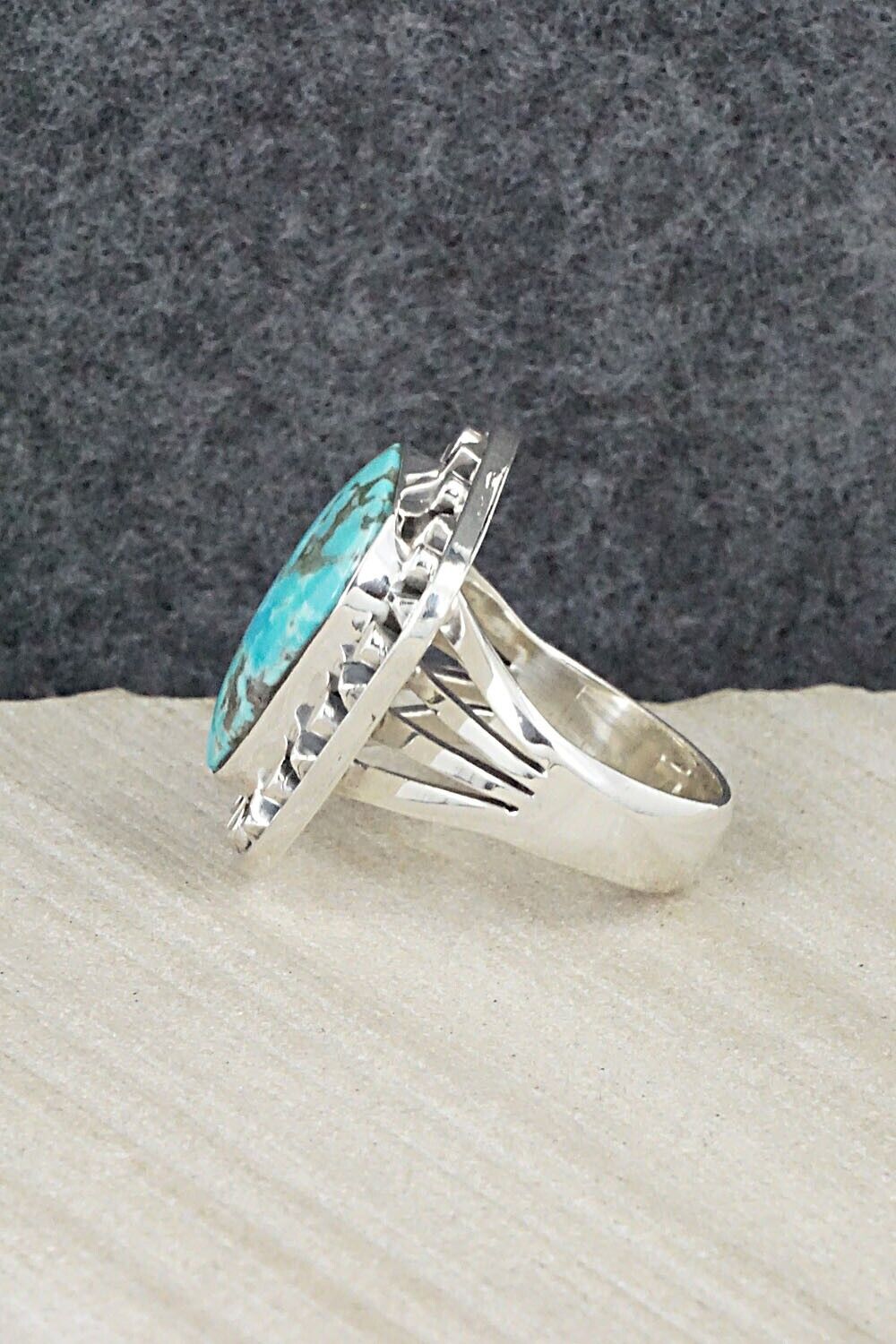Turquoise & Sterling Silver Ring - Jimson Belin - Size 8