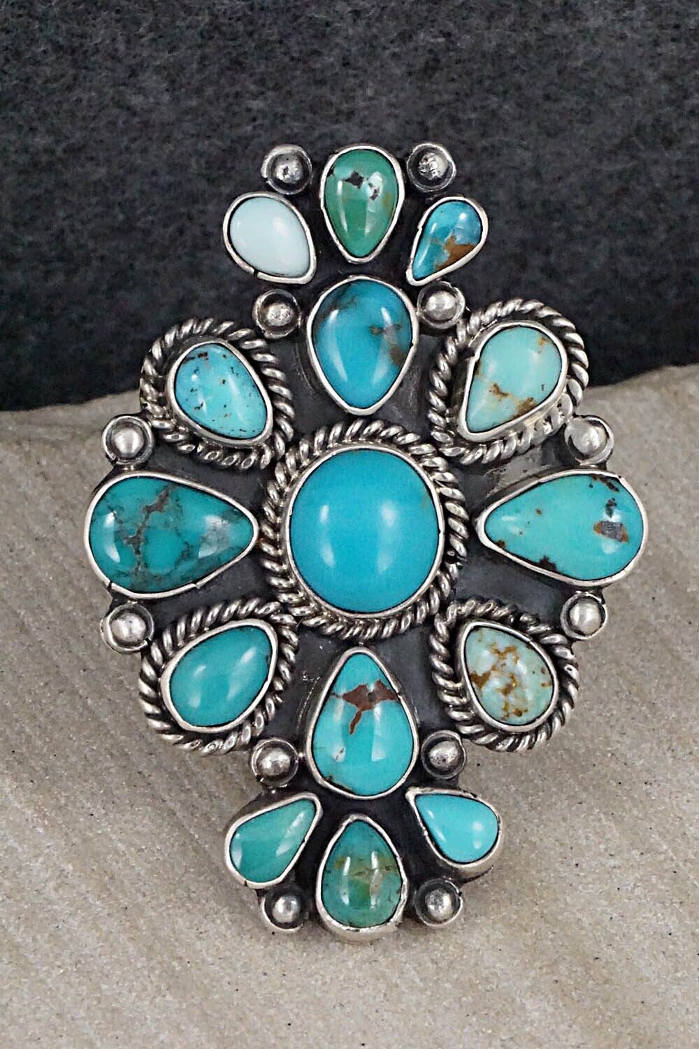 Turquoise & Sterling Silver Ring - Annie Hoskie - 7.25