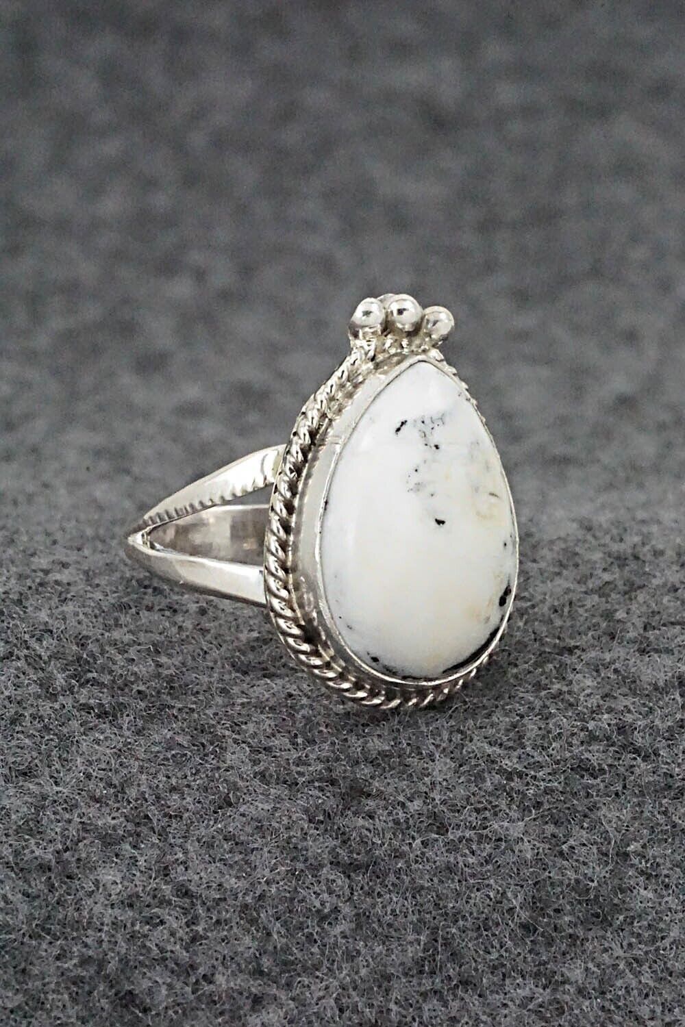White Buffalo & Sterling Silver Ring - Benjamin Martinez - Size 6.5