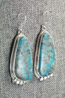 Navajo Turquoise & Sterling Silver Earrings - Sharon McCarthy