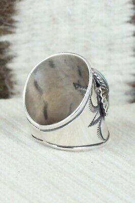 Turquoise & Sterling Silver Ring - Derrick Gordon - Size 9.5 - High Lonesome Trading