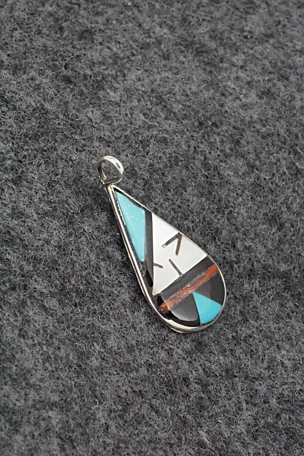 Multi Stone & Sterling Silver Pendant - Rhianna Kallestewa