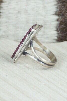 Spiny Oyster & Sterling Silver Ring - Selina Warner - Size 8