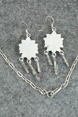 Turquoise & Sterling Silver Necklace and Earrings Set - Keith Leekity