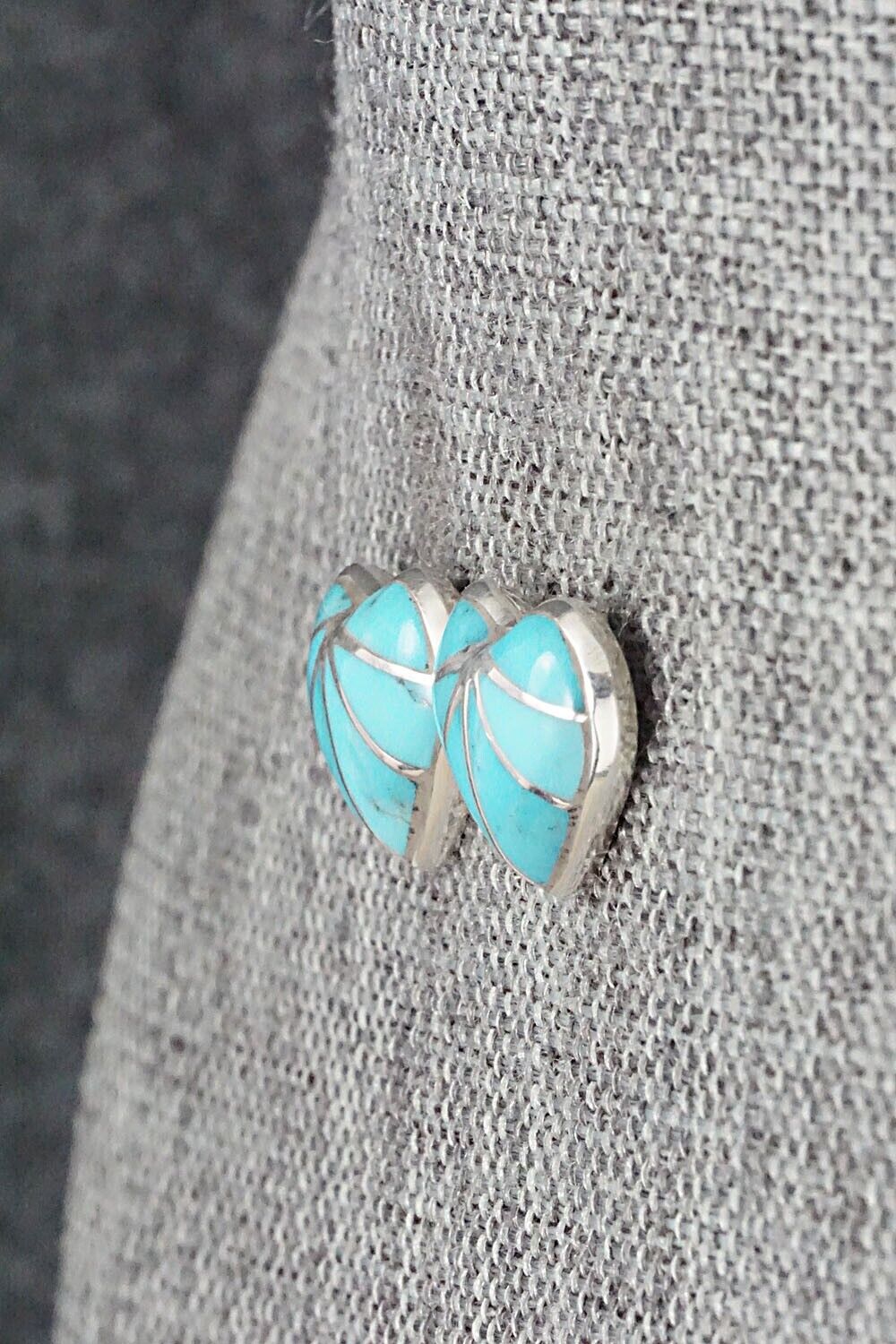 Turquoise & Sterling Silver Earrings - Laurie Kallestewa