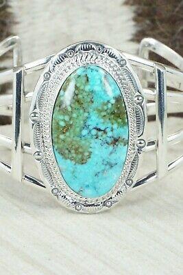 Turquoise & Sterling Silver Bracelet - Raymond Delgarito - High Lonesome Trading