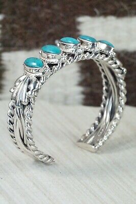 Navajo Turquoise & Sterling Silver Bracelet - Raymond Delgarito